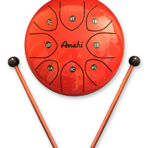 Amahi Metal Tongue Drum - Red